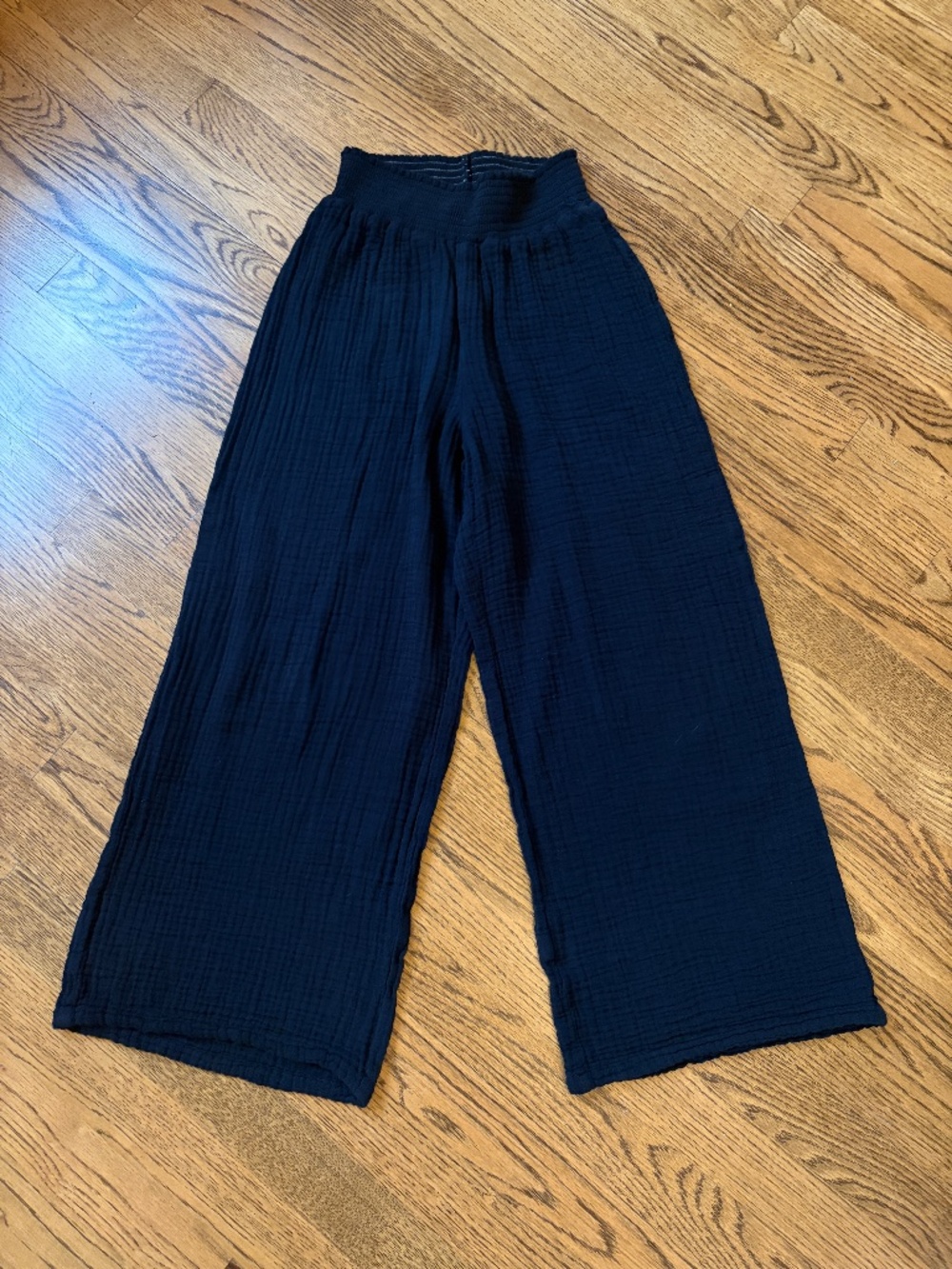 Michael Stars Medina cropped gauze pant, size XS (BLACK)